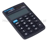 Kalkulator kieszonkowy DONAU TECH, 8-cyfr. wyświetlacz, wym. 90x60x11 mm, czarny - 5