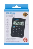 Kalkulator kieszonkowy DONAU TECH, 8-cyfr. wyświetlacz, wym. 90x60x11 mm, czarny - 7