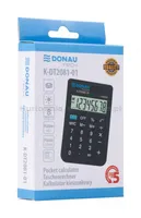 Kalkulator kieszonkowy DONAU TECH, 8-cyfr. wyświetlacz, wym. 90x60x11 mm, czarny - 8