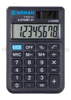 Kalkulator kieszonkowy DONAU TECH, 8-cyfr. wyświetlacz, wym. 90x60x11 mm, czarny - 10