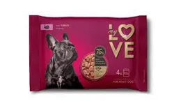 My Love Zestaw pełnoporcjowa karma w saszetkach dla dorosłych psów z indykiem 4 x 100g