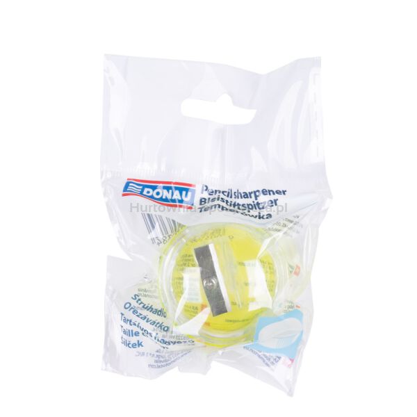 Donau Temperówka plastikowa, pojedyncza, mała okrągła, mix kolorów  - 6