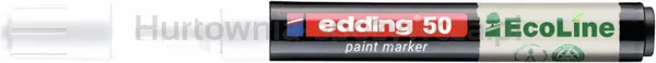 Marker olejowy na bazie wody e-50 EDDING EcoLine, 2-3mm, biały