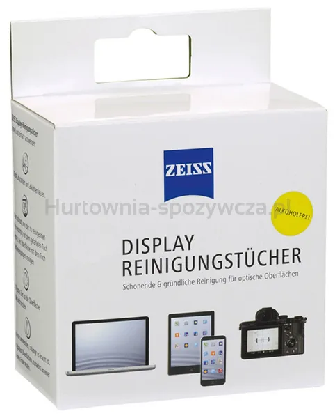 Chusteczki Do Czyszczenia Ekranów, Tabletów I Laptopów Zeiss, 10 Szt., Białe