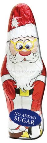 Mikołaj świąteczny z czekolady bez dodatku cukru 28 g (SPRZEDAŻ TYLKO NA OPAKOWANIA ZBIORCZE)