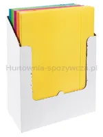 Office Products Teczka z gumką Fluo, karton/lakier, A4, 300gsm, 3-skrz., mix kolorów  - 2