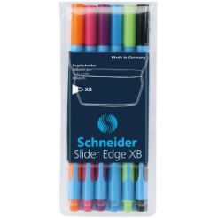 Zestaw Długopisów W Etui Schneider Slider Edge, Xb, 6 Szt., Miks Kolorów