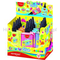 Klej w płynie KEYROAD, kolorowy, zmywalny, 90g, display - 2