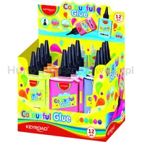 Klej w płynie KEYROAD, kolorowy, zmywalny, 90g, display - 2