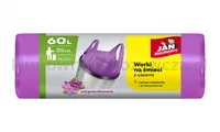 Worki na śmieci JAN NIEZBĘDNY, HDPE, t-shirt, 60l, 20szt., fioletowe - 2