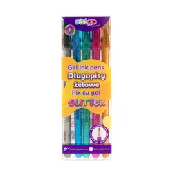 Strigo Długopisy Żelowe W 5 Brokatowych Kolorach