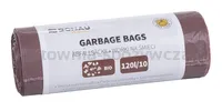 Worki na śmieci DONAU HOME, do segregacji, odpady BIO (LDPE), 120l, 10 szt., brązowe - 4