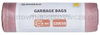 Worki na śmieci DONAU HOME, do segregacji, odpady BIO (LDPE), 120l, 10 szt., brązowe - 3