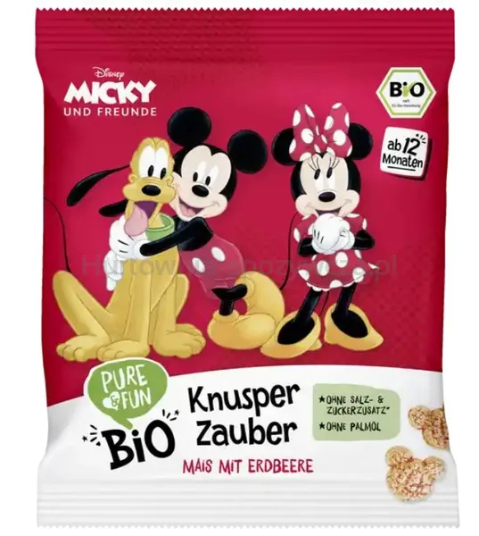 Chrupki Kukurydziane Truskawkowe Bio 30 G Myszka Miki