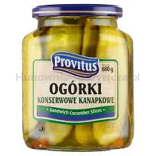 Provitus Ogórki Konserwowe Kanapkowe 680G