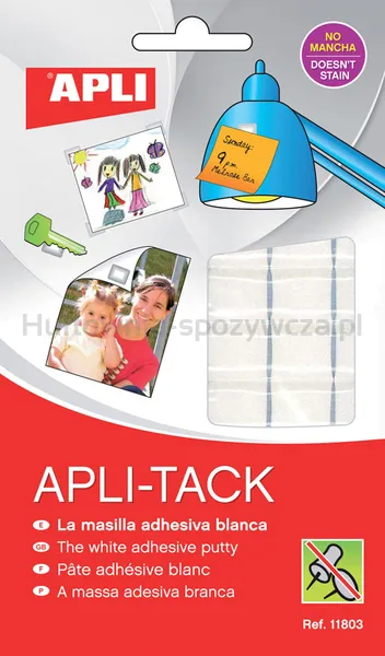 Apli Apli-Tack Masa Mocująca Podzielona, 75G, Biała 