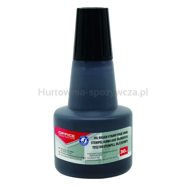 Tusz olejowy do pieczątek metalowych OFFICE PRODUCTS, 30ml, czarny
