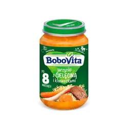 BoboVita Jarzynki z cielęciną i kluseczkami po 8 miesiącu 190 g