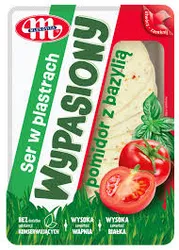 Mlekovita Ser Wypasiony z pomidorami i bazylią plastry 135g