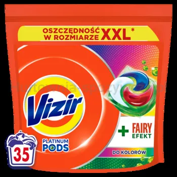 Vizir Platinum Pods + Fairy Effect Do Kolorów, 35 Prań 857,5G