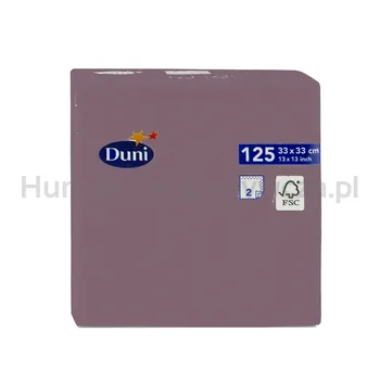 Duni Serwetki 2 Warstwowe 33X33 Śliwkowy 125 Szt.