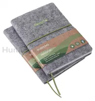 Econovo Notes z recyklingu, okładka z filcu, w linie, 96 kart, 70gsm, szary - 8