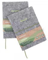 Econovo Notes z recyklingu, okładka z filcu, w linie, 96 kart, 70gsm, szary - 7
