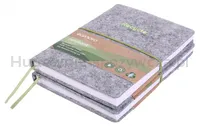 Econovo Notes z recyklingu, okładka z filcu, w linie, 96 kart, 70gsm, szary - 5