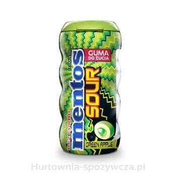 Mentos Sour Gum Greenapple Butelka 30G