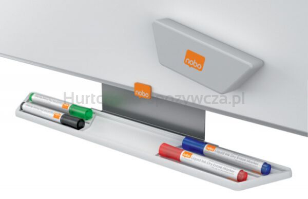 Gąbka do tablicy NOBO, magnetyczna, z wymiennym wkładem, biała - 3