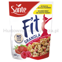 Sante Fit Granola Malina Truskawka Bez Dodatku Cukru 300G 