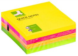 Q-Connect Kostka samoprzylepna Brilliant, 76x76mm, 1x320 kart., neonowa 
