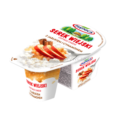 Piątnica Serek wiejski jabłko cynamon 150g