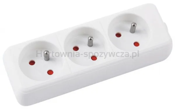 Przedłużacz OFFICE PRODUCTS, 3 gniazda, 5m, z uziemieniem, biały