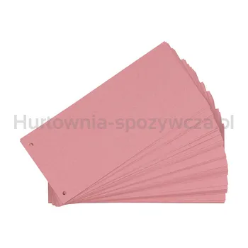 Przekładki Kartonowe Oxford Indeksujące 1/3 A4 Różowe 100 Sztuk