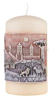 Świeca słupek DONAU HOME Africa Travel, 80x150mm, kremowy - 2