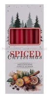 Świeca stołowa DONAU HOME Spiced Christmas, 20x170mm, 4 szt., pomarańcza z goździkami, czerwony - 3