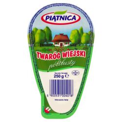 Piątnica Twaróg Wiejski Półtłusty klinek 250G