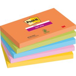 Post-It Karteczki samoprzylepne Super Sticky, BOOST, 76x127mm, 5x90 kart. 