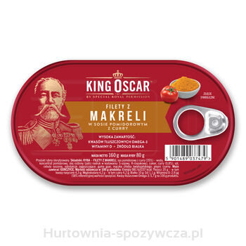 Filety Z Makreli W Sosie Pomidorowym Z Curry 160G King Oscar