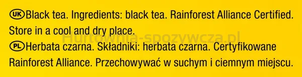 Herbata LIPTON czarna, Yellow Label, 100 torebek