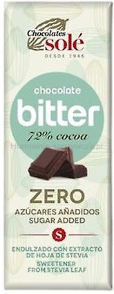 Czekolada gorzka 72% kakao bez dodatku cukru ze stewią KETO 25 g