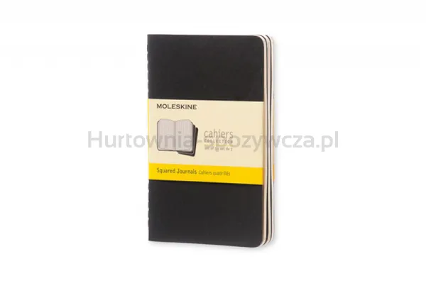 Zestaw 3 Zeszytów Moleskine Cahier Journals P (9X14Cm) W Kratkę, 64 Strony, Czarny