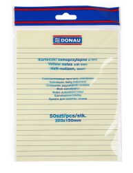 Donau Bloczek Samoprzylepny 150x203mm, w linię, 1x50 kart., 75gsm, żółty 