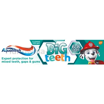 Aquafresh Pasta Do Mlecznych I Stałych Zębów Big Teeth Psi Patrol Z Fluorem Dla Dzieci W Wieku 6+ 50 Ml