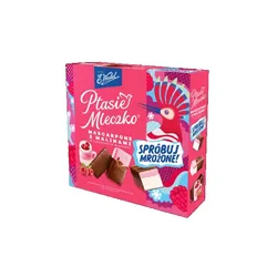 E.Wedel Ptasie Mleczko® mascarpone z malinami w czekoladzie mlecznej 340g