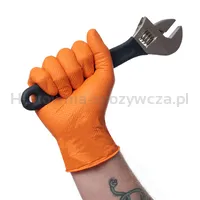 Rękawice nitrylowe bezpudrowe, MAXTER 7.0, 90 szt., rozmiar XL, pomarańczowe - 3