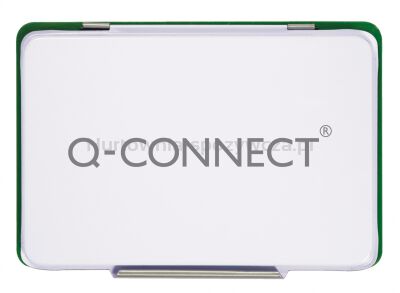 Poduszka do stempli Q-CONNECT, z tuszem, 110x70mm, metalowa, zielona