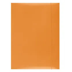 Office Products Teczka z gumką, karton, A4, 300gsm, 3-skrz., pomarańczowa 