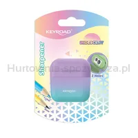 Temperówka plastikowa KEYROAD, opalizująca, podwójna, blister, mix kolorów - 4
